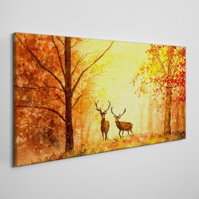 Obraz canvas Jesenné stretnutie jeleňov