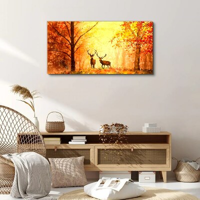 Obraz canvas Jesenné stretnutie jeleňov
