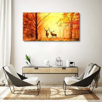 Obraz canvas Jesenné stretnutie jeleňov