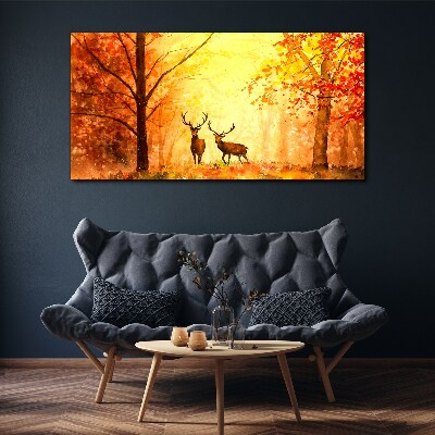 Obraz canvas Jesenné stretnutie jeleňov