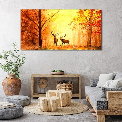 Obraz canvas Jesenné stretnutie jeleňov