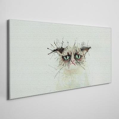 Obraz Canvas Smutná mačka so zelenými očami
