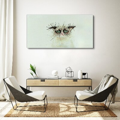 Obraz Canvas Smutná mačka so zelenými očami