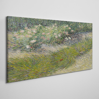 Obraz canvas Kvety v tráve