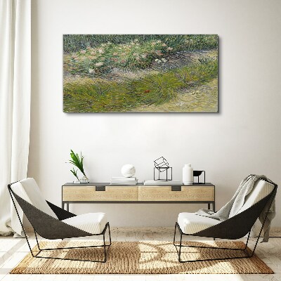 Obraz canvas Kvety v tráve