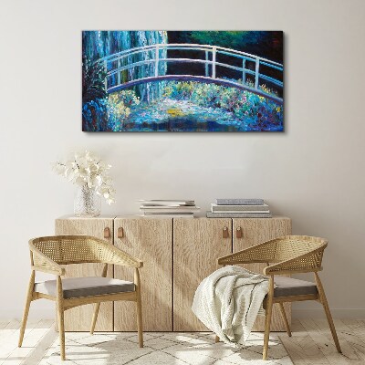 Obraz Canvas Maľovanie most kvety