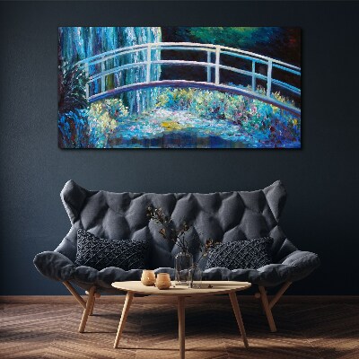 Obraz Canvas Maľovanie most kvety