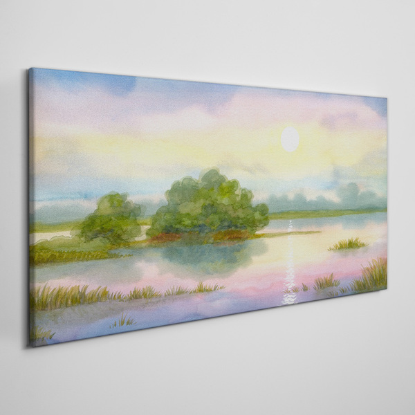 Obraz Canvas Pokojná krajina pri vode