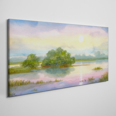 Obraz Canvas Pokojná krajina pri vode