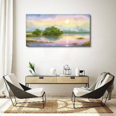 Obraz Canvas Pokojná krajina pri vode