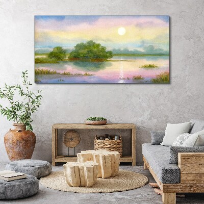 Obraz Canvas Pokojná krajina pri vode