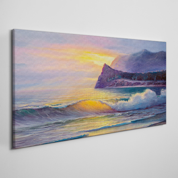 Obraz canvas Západ slnka nad oceánom