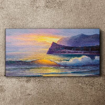 Obraz canvas Západ slnka nad oceánom