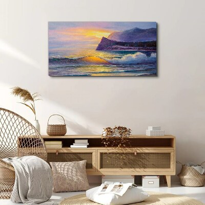 Obraz canvas Západ slnka nad oceánom