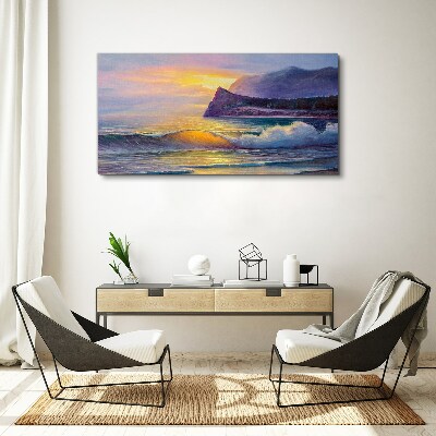Obraz canvas Západ slnka nad oceánom