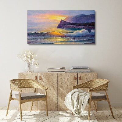 Obraz canvas Západ slnka nad oceánom