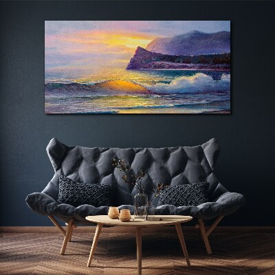 Obraz canvas Západ slnka nad oceánom