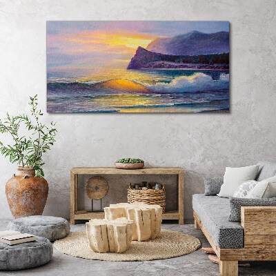 Obraz canvas Západ slnka nad oceánom