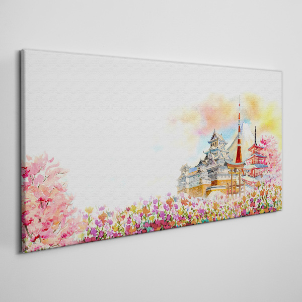 Obraz canvas Japonská jarná krajina