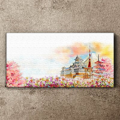 Obraz canvas Japonská jarná krajina