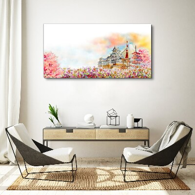 Obraz canvas Japonská jarná krajina