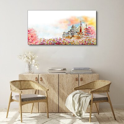 Obraz canvas Abstrakcie Zámocké kvety