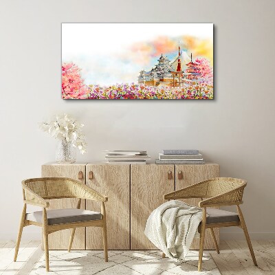 Obraz canvas Japonská jarná krajina