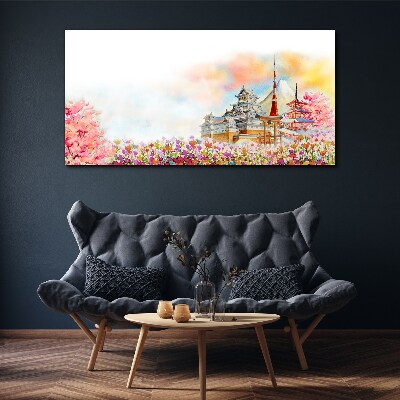 Obraz canvas Japonská jarná krajina