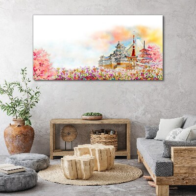 Obraz canvas Japonská jarná krajina