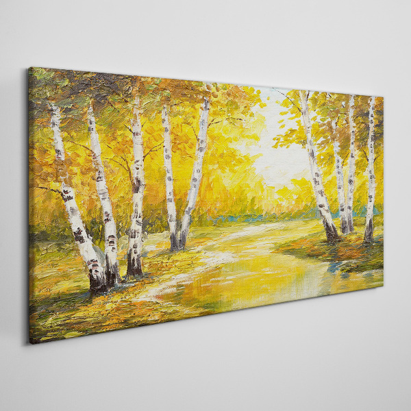 Obraz Canvas Zlatá jeseň medzi brezami