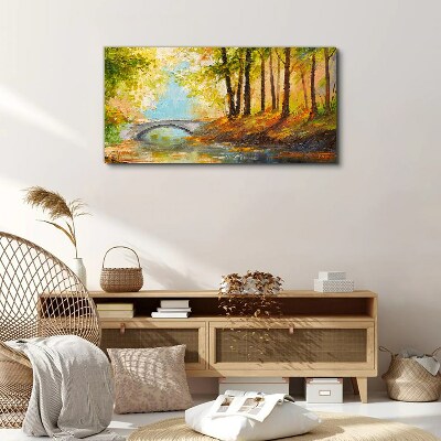 Obraz Canvas Maliarsky lesné most