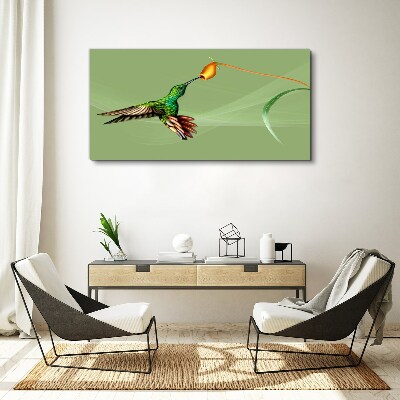 Obraz canvas Kolibrík na kvete
