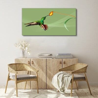 Obraz canvas Kolibrík na kvete