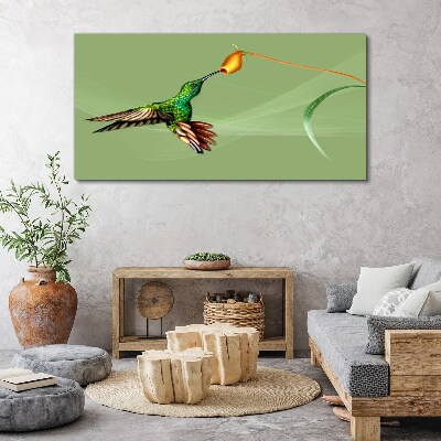 Obraz canvas Kolibrík na kvete