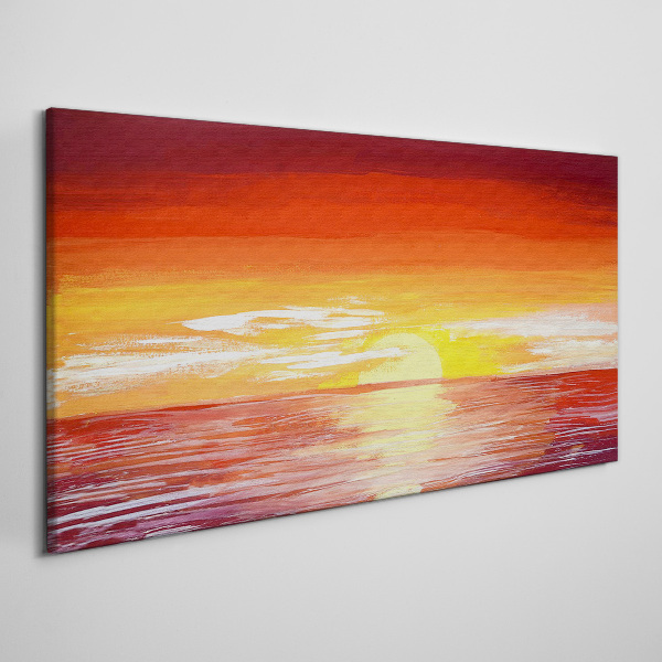Obraz canvas Západ slnka nad morom