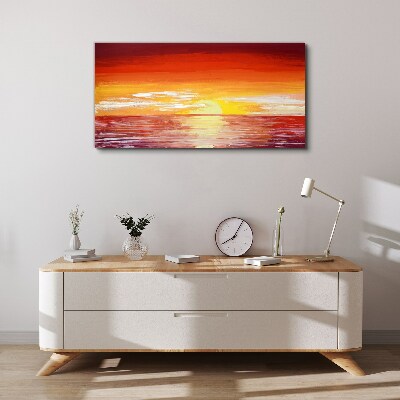 Obraz canvas Západ slnka nad morom