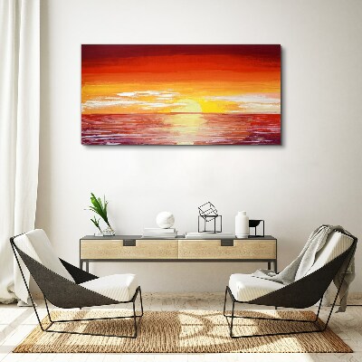 Obraz canvas Západ slnka nad morom