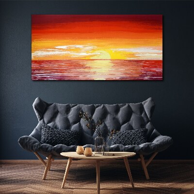 Obraz canvas Západ slnka nad morom