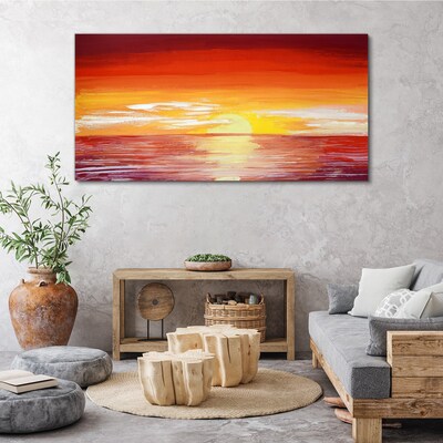 Obraz canvas Západ slnka nad morom