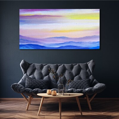 Obraz canvas Ranná krajina v pastelových odtieňoch