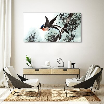 Obraz canvas Zvieracie vták pobočka
