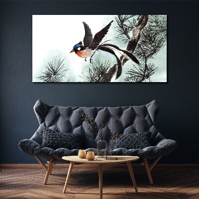 Obraz canvas Zvieracie vták pobočka