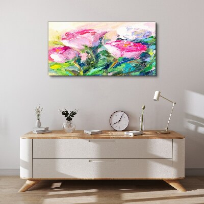 Obraz Canvas maľovanie kvetín