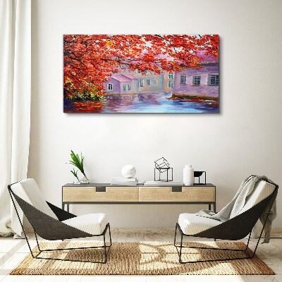 Obraz Canvas Jesenné odrazy na vode