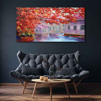 Obraz Canvas Jesenné odrazy na vode
