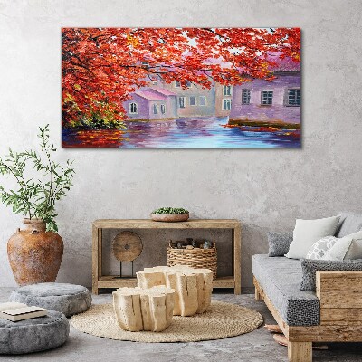 Obraz Canvas Jesenné odrazy na vode