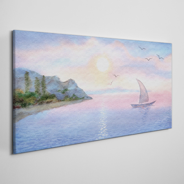 Obraz Canvas Pokojná krajina pri západe slnka