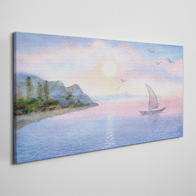 Obraz Canvas Pokojná krajina pri západe slnka