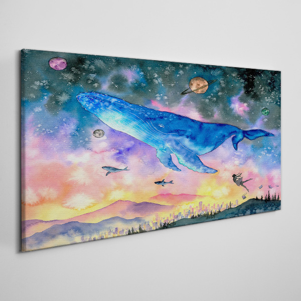 Obraz canvas Vesmírna cesta veľryby