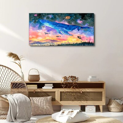 Obraz canvas Vesmírna cesta veľryby
